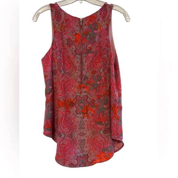 Cabi Jubilee Pink Paisley Sleeveless Blouse Size M - Picture 2 of 11